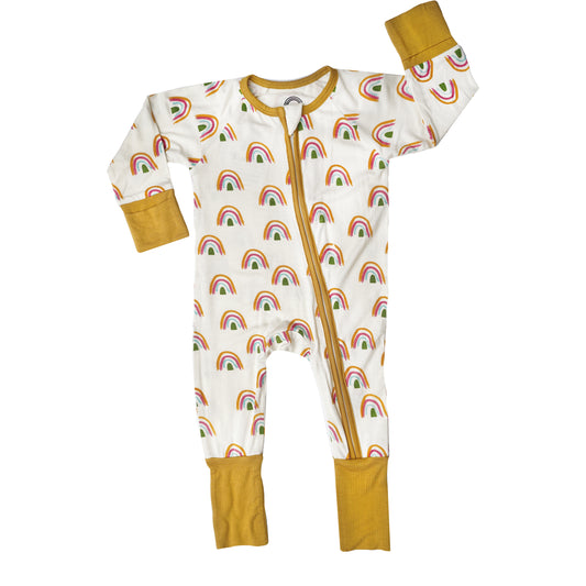 Rainbow Bamboo Convertible Footie