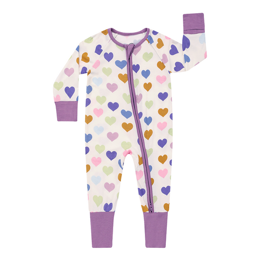 Little Love Baby Girl Bamboo Convertible Footie